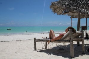 Tomando el sol